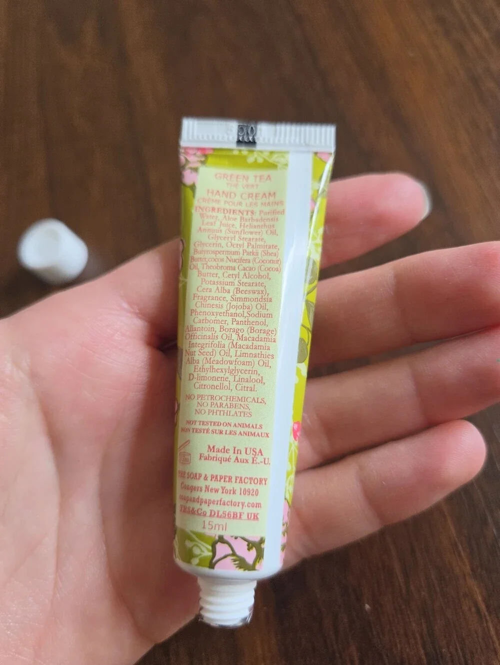 Soap & Paper Factory Green Tea Shea Butter Hand Cream 15ml Travel Mini New